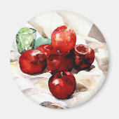 Aimant Demuth - Pommes et verre vert (Devant)