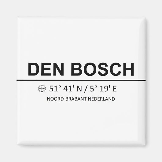 Aimant Den Bosch Coördinaten - Den Bosch Coordinates (Devant)