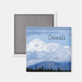 Aimant Denali Alaska Mountain Photo (Recto/Verso)