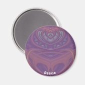 Aimant DENISE ~ Lavande Gris et rose Fractage Design (Recto/Verso)