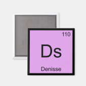 Aimant Denisse Nom Chimie Élément Tableau Périodique (Recto/Verso)
