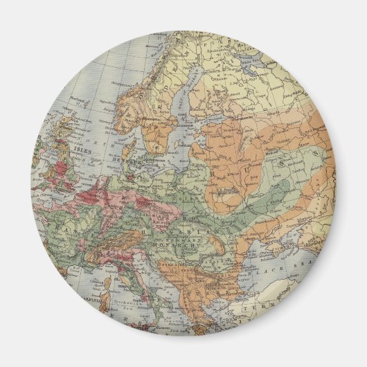 Aimant Densité démographique | Carte européenne (Devant)