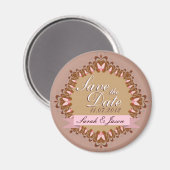 Aimant Dentelle de papillon doux Enregistrer le Mariage d (Recto/Verso)
