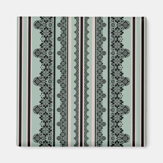 Aimant Dentelle noire, oreiller jetable ouvert (Devant)