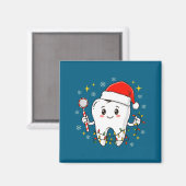Aimant Dentist Christmas Teeth Xmas Lights Funny Dental S (Recto/Verso)