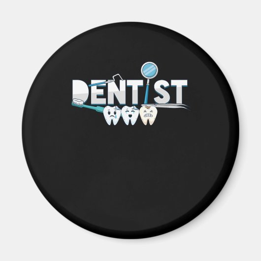 Aimant Dentist Dental Dents Docteur Dent Dent Cadeau Médi (Devant)