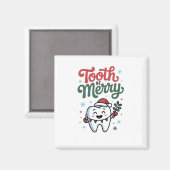 Aimant Dentiste dentaire - Soin dentaire joyeux Noël Noël (Recto/Verso)