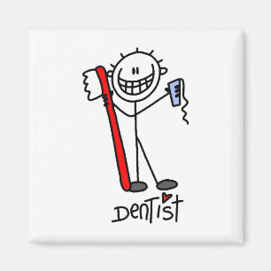 Aimant Dentiste en bonhomme allumette basique