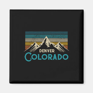 Aimant Denver Colorado Montagnes Vintage Souvenir de rand