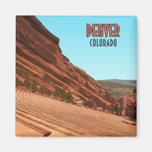 Aimant Denver Colorado Red Rocks Vintage