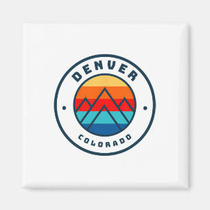 Aimant Denver Colorado Ski Snowboard Ski Famille Tri