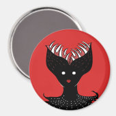 Aimant Déplaisant Demon Girl Dark Gothic Caractère Avec D (Recto/Verso)