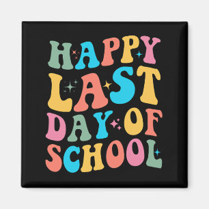 Aimant Dernier Jour D'école Groovy Pour L'enseignant Et L