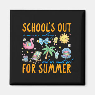 Aimant Dernier jour d'école l'été l'école est finie pour