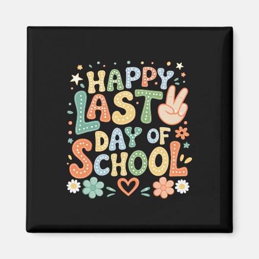 Aimant Dernier jour d'école professeurs élève remise des (Devant)