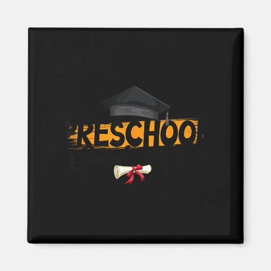 Aimant Dernier jour d'école Remise des diplômes de matern (Devant)
