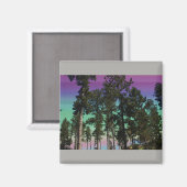 Aimant des arbres (Arrière - plan gris) (Recto/Verso)