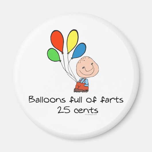Aimant Des ballons pleins de farts (Devant)