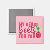 Aimant Des betteraves Coeurs Drôle Pour Vous Mignonnes Va (Recto/Verso)