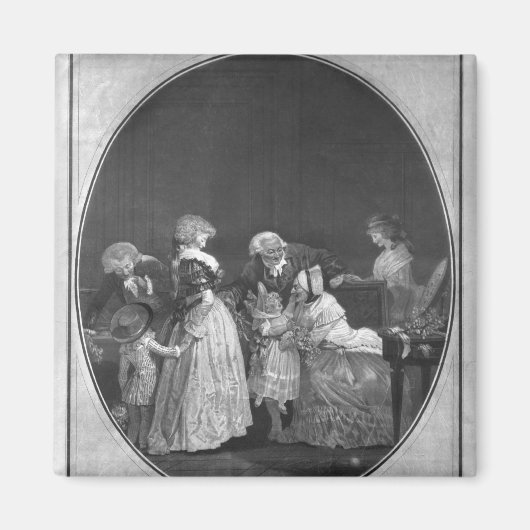 Aimant Des bouquets de fleurs ou célébrant grand-mère (Devant)