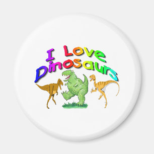 Aimant Des cadeaux aime dinosaures d'enfants "je"