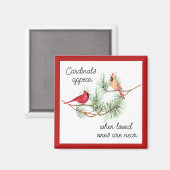 Aimant Des cardinaux apparaissent quand les proches sont  (Recto/Verso)