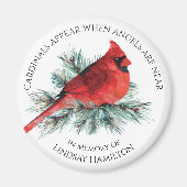 Aimant Des Cardinaux Mémorial Semblent Dire Aquarelle Pin (Devant)