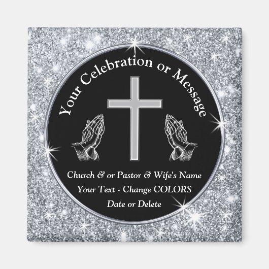 Aimant Des dons d'Eglise personnalisés pour n'importe que (Devant)