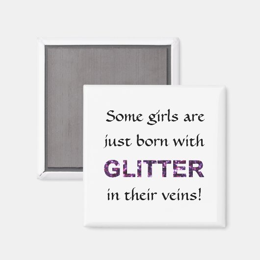 Aimant Des Filles Nées Avec Parties scintillant dans leur (Recto/Verso)