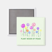 Aimant des fleurs des signes de paix (Recto/Verso)