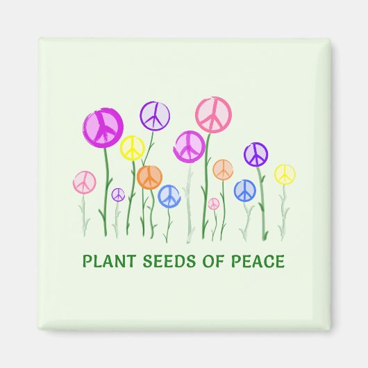 Aimant des fleurs des signes de paix (Devant)