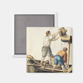 Aimant Des hommes de bateau versent de l'eau douce dans l (Recto/Verso)