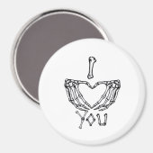 Aimant Des Mains De Squelette Qui Font Un Coeur (Recto/Verso)