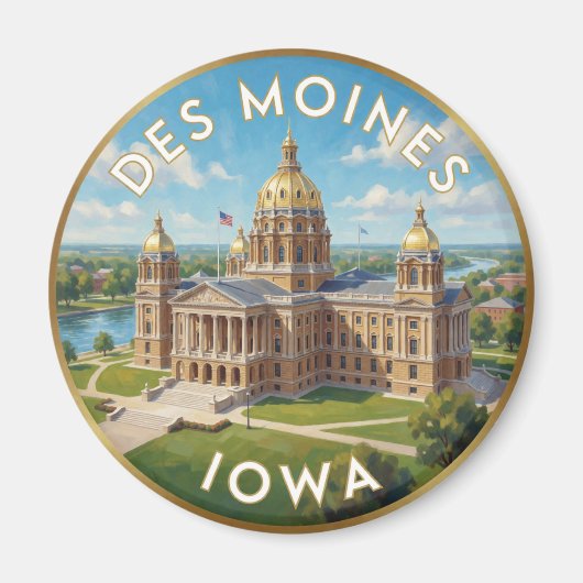 Aimant Des Moines Capitole de l'État de l'Iowa 🌾 (Devant)