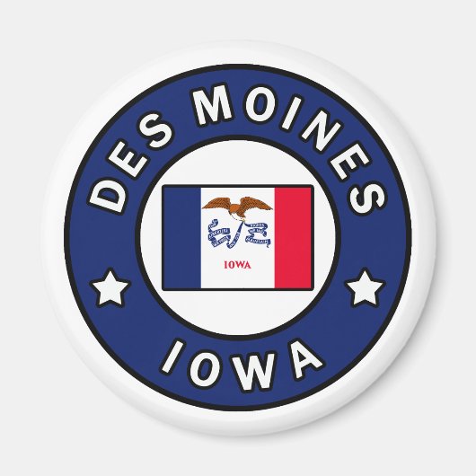 Aimant Des Moines Iowa (Devant)