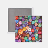 Aimant dés multicolores (Recto/Verso)