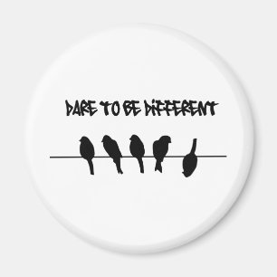 Aimant Des oiseaux sur un fil - osez être différent