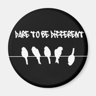 Aimant Des oiseaux sur un fil - osez être différent (le