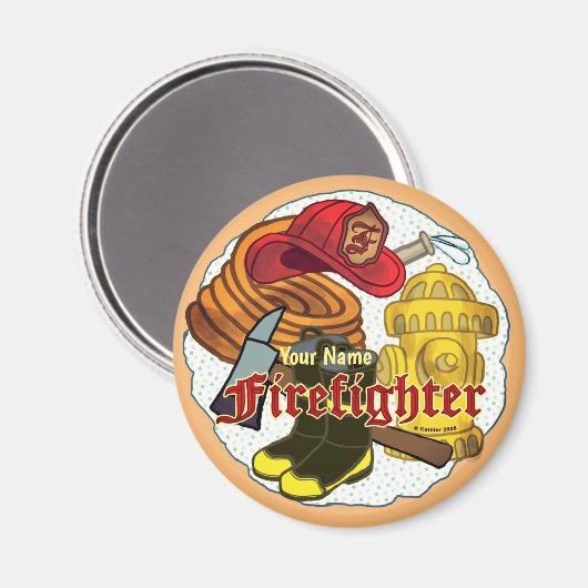 aimant des outils de pompier (Recto/Verso)