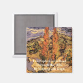 Aimant Des peupliers sur la route à travers les collines  (Recto/Verso)