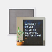 Aimant Des routes difficiles mènent à de belles destinati (Recto/Verso)