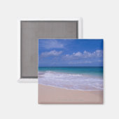 Aimant Des vagues océaniques mouillant sur une plage de s (Recto/Verso)