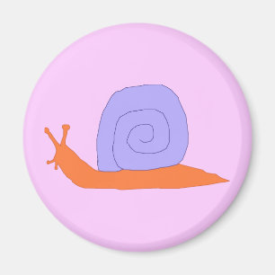 Aimant d'escargot pourpre et orange