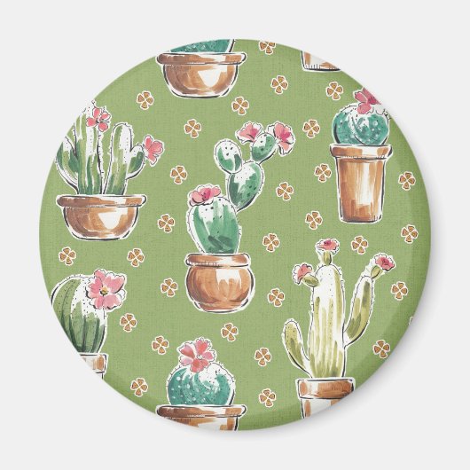 Aimant Desert Bloom | Pattern vert (Devant)