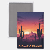 Aimant Désert d'Atacama Chili (Recto/Verso)