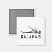 Aimant Désert du Kalahari en Afrique : Crâne d'antilope m (Recto/Verso)