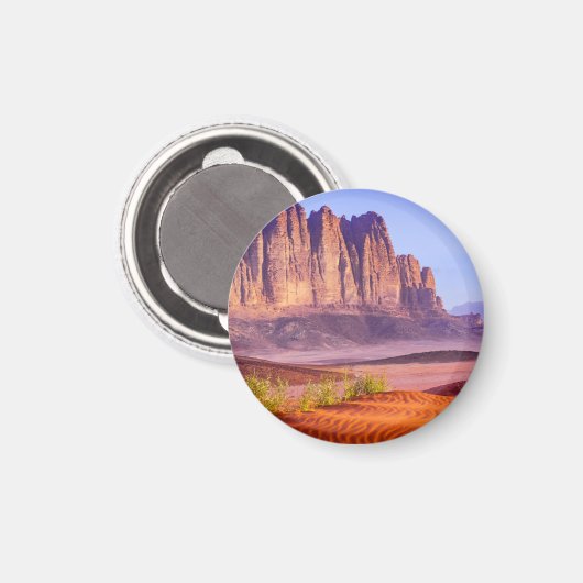 Aimant Désert du Wadi Rum en Jordanie, Vacances (Recto/Verso)