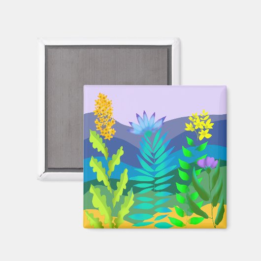 Aimant Désert en fleurs (Recto/Verso)