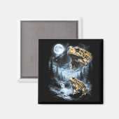 Aimant Desert Rain Frog Howling At Moon 90s Retro (Recto/Verso)
