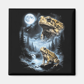 Aimant Desert Rain Frog Howling At Moon 90s Retro